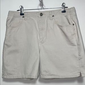 Tan Flat Front Shorts with Classic Design